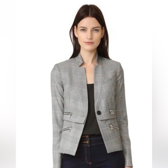 Veronica Beard black and white plaid blazer, size 8 - Picture 4 of 4